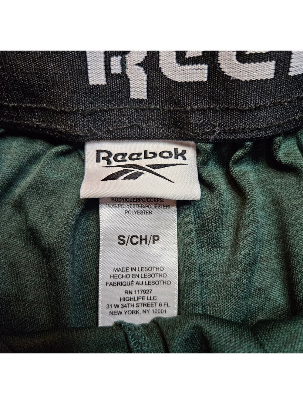 Men's Reebok Small Hunter Green 9 Inch Shorts - Picture 3 of 5